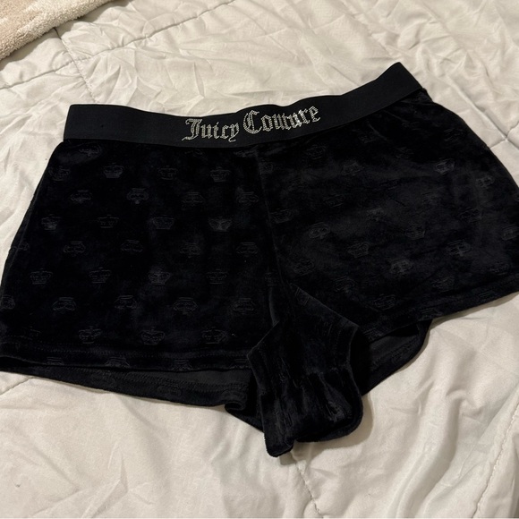 Juicy Couture Other - Juicy Couture Black Velour Pajama Shorts NWOT